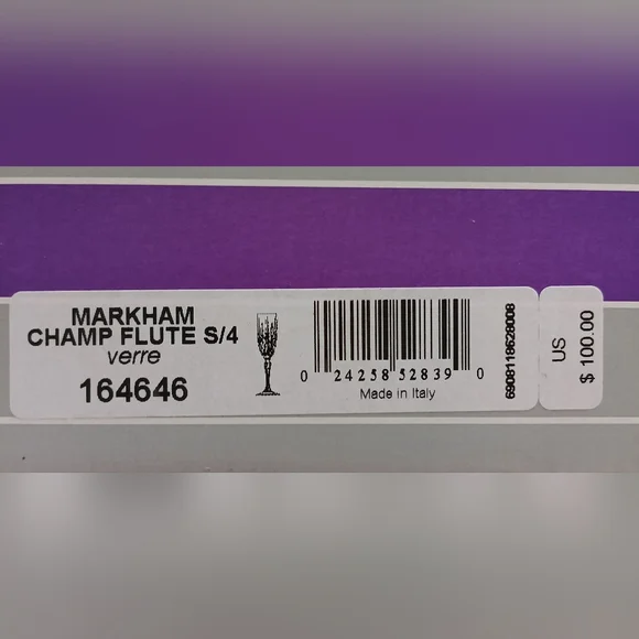 Marquis by Waterford Crystal Champagne Flutes Set Of 4 - Picture 4 of 4